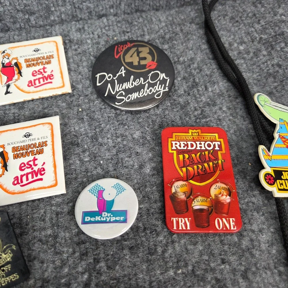 Alcohol Bartender‎ Pins Lot Liquor Shnapps Malibu Jose Cuervo Promo RARE